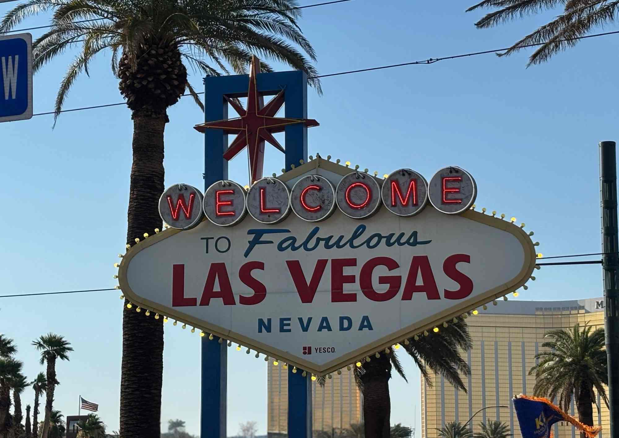 Panneau Welcome to Fabulous Las Vegas au coucher du soleil