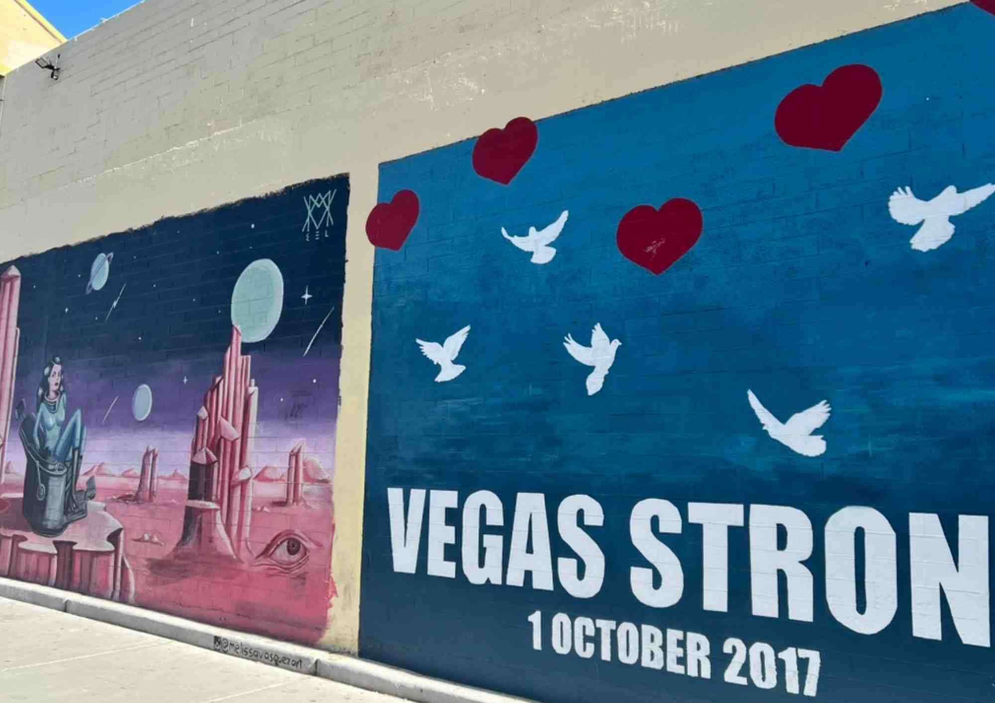 Vegas Strong mural October 2017 Downtown Las Vegas