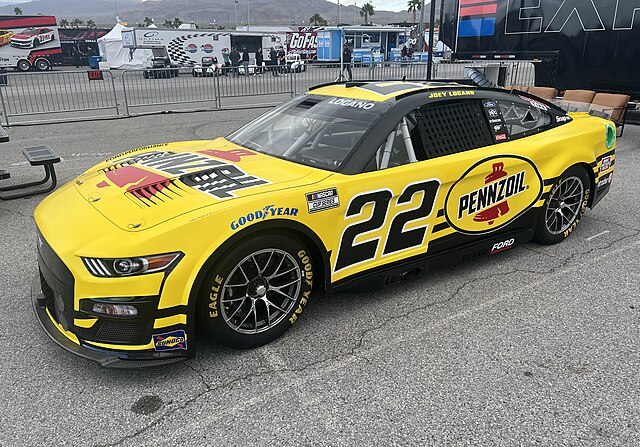 Pennzoil 400 Las Vegas 2026 – voiture Pennzoil n°22 exposée au Las Vegas Motor Speedway (LVMS)