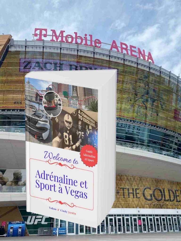 Ebook Adrénaline et Sport à Vegas – guide sport à Las Vegas (T-Mobile Arena en arrière-plan)