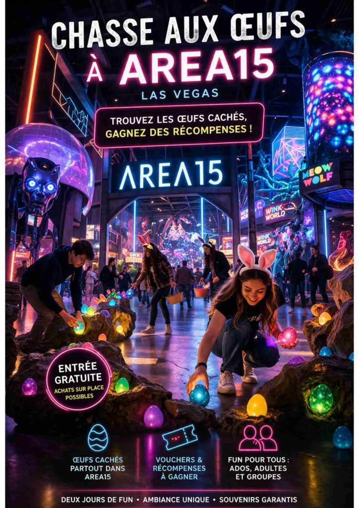 chasse aux œufs à AREA15 à Las Vegas dans une ambiance immersive