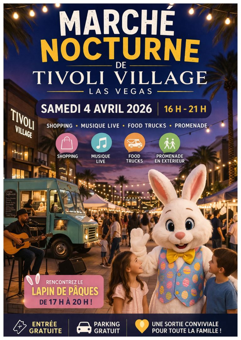 marché nocturne de Tivoli Village à Las Vegas pendant le week-end de Pâques